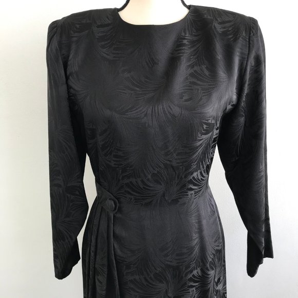 Vintage 80s Lauren Alexandra Silk Dress - Picture 3 of 8